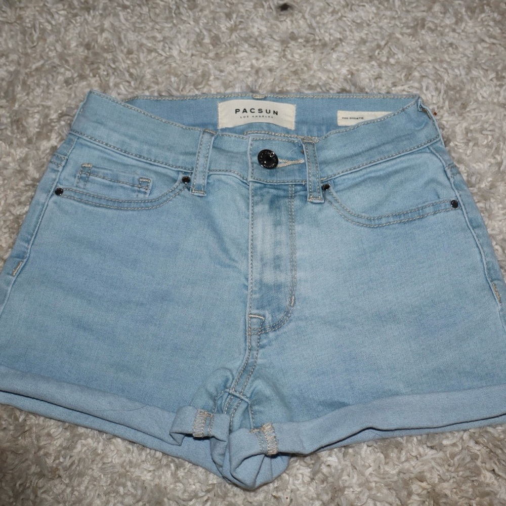PacSun Sky Blue Jean Shorts for Women